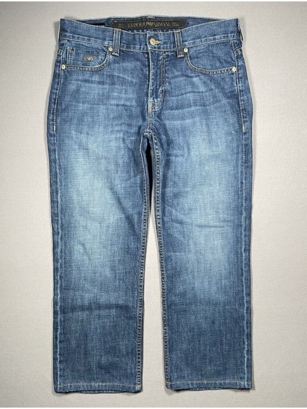 Emporio Armani Brad Easy Fit Medium Wash USA Denim Jeans - Men Size 33 X 28